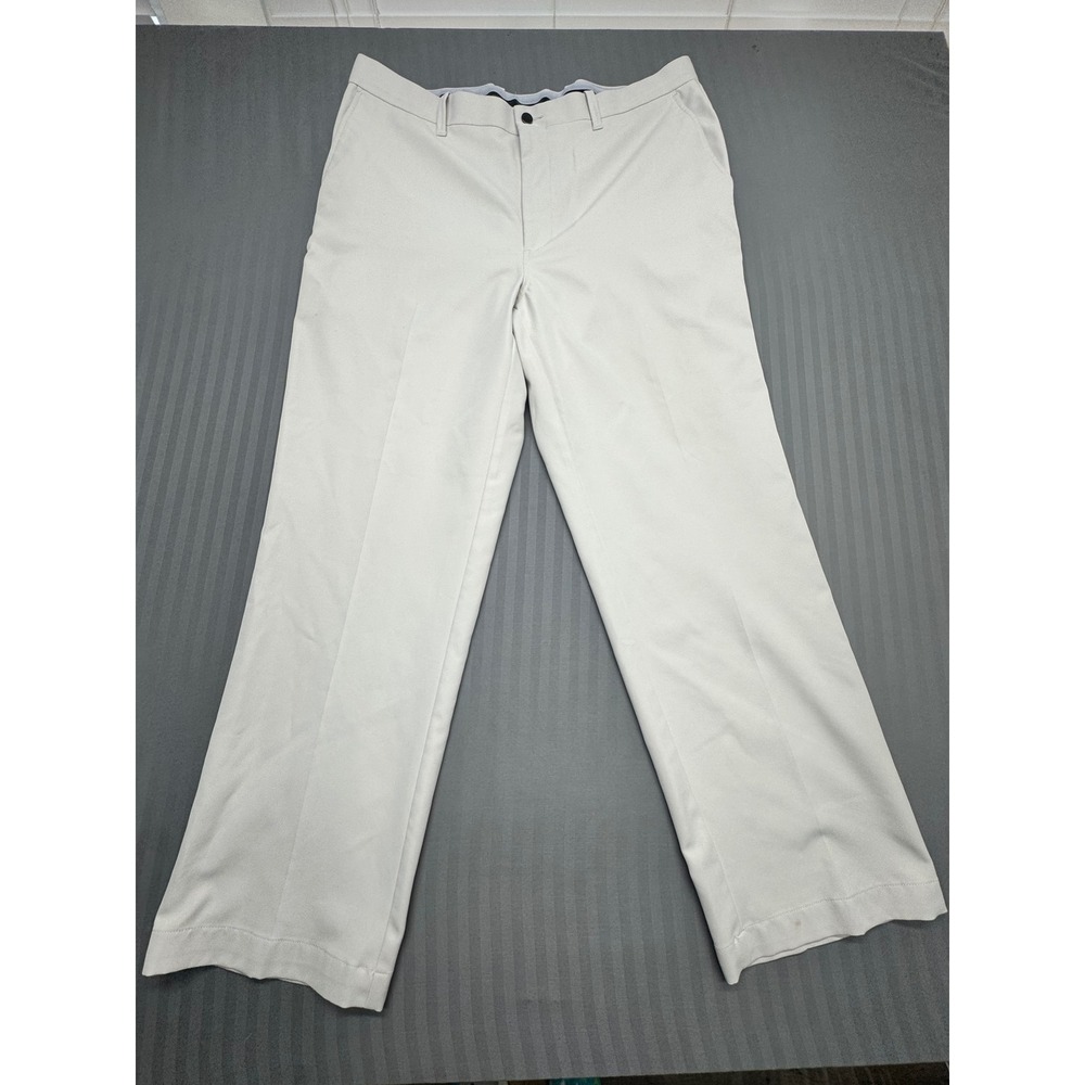 Callaway Mens Golf Pants 36x30 khaki Flat Front Performance Trousers ST2561